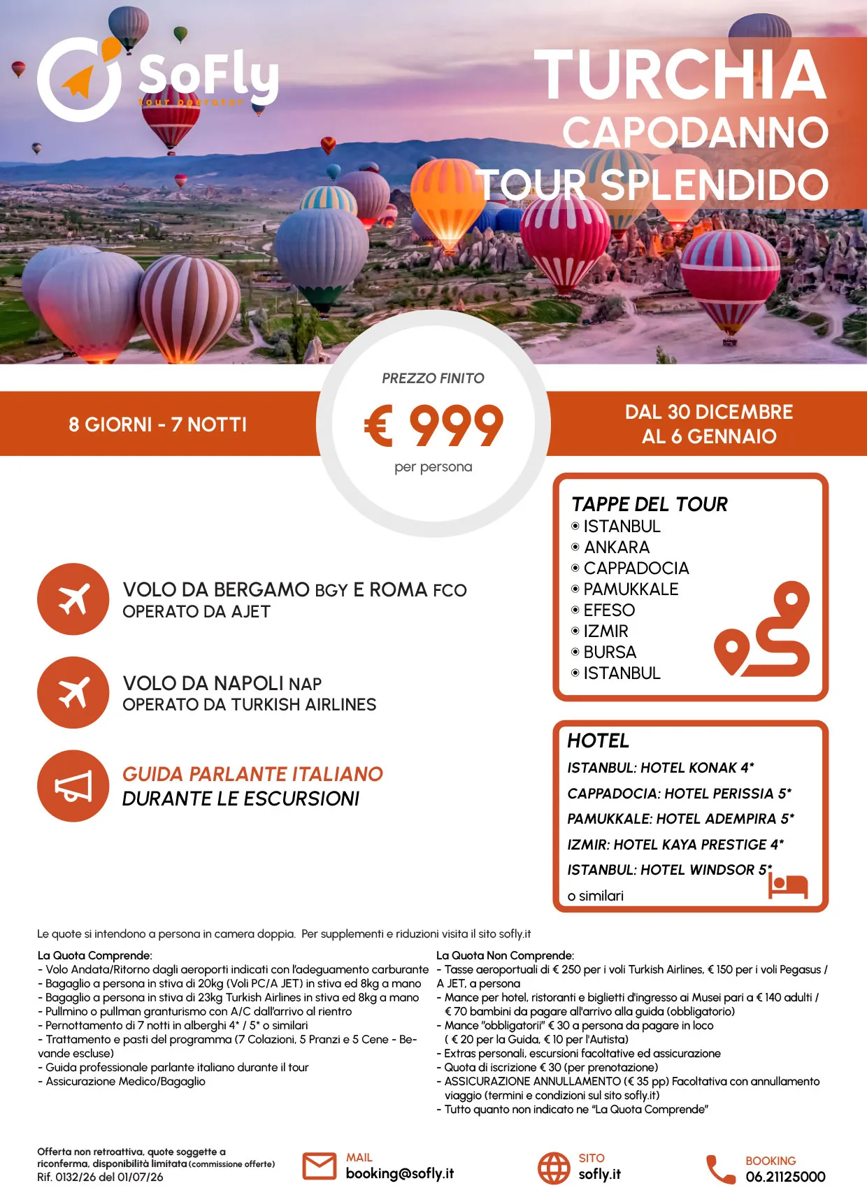 SPECIALE CAPODANNO TOUR SPLENDIDO CON VOLI DA NAPOLI ROMA E BERGAMO