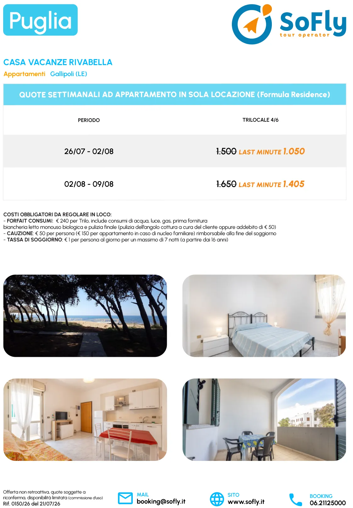 SPECIALE LAST MINUTE PUGLIA CASA VACANZE RIVABELLA