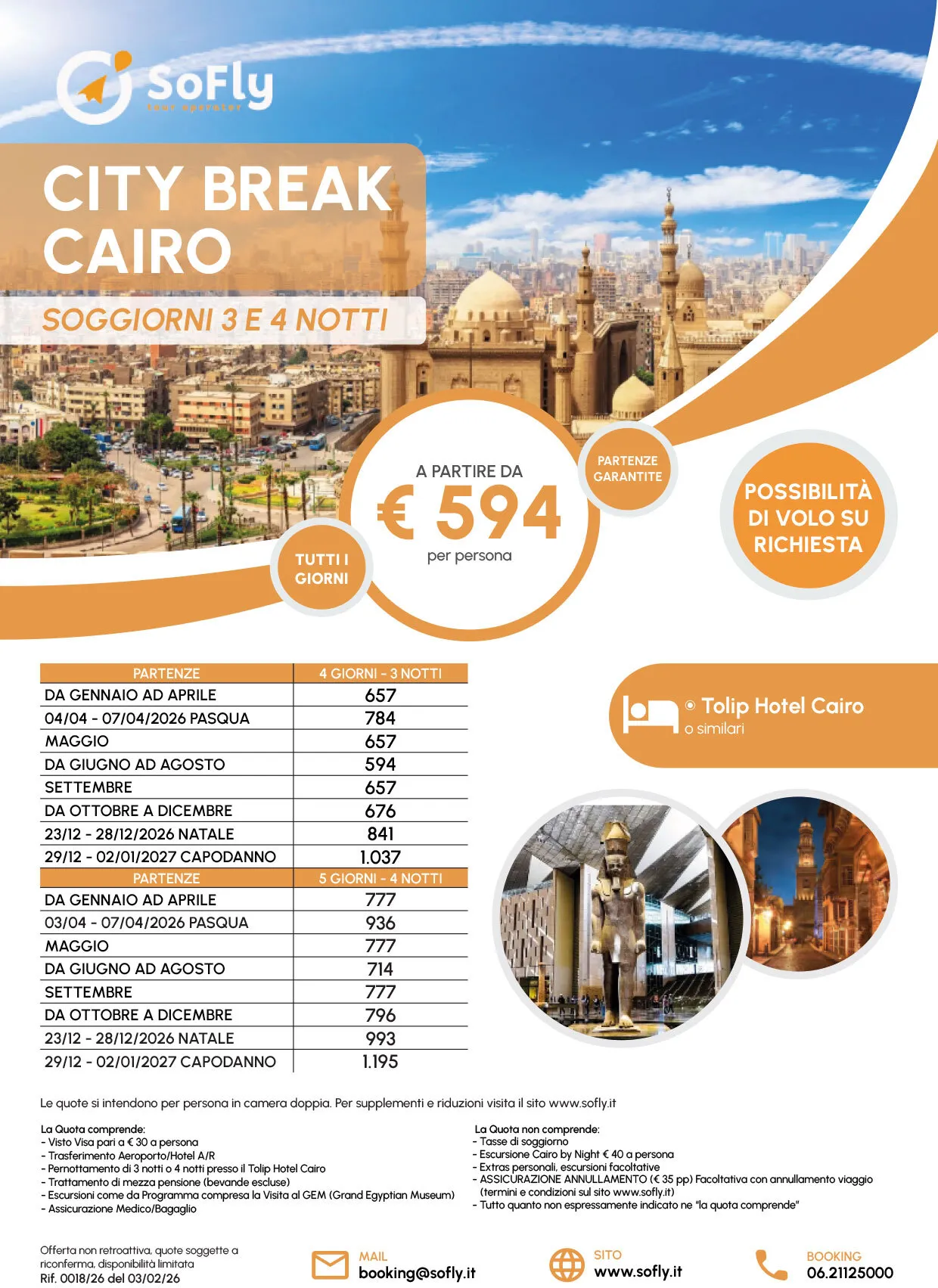 CITY BREAK CAIRO SOGGIORNI DI 4 O 5 GIORNI