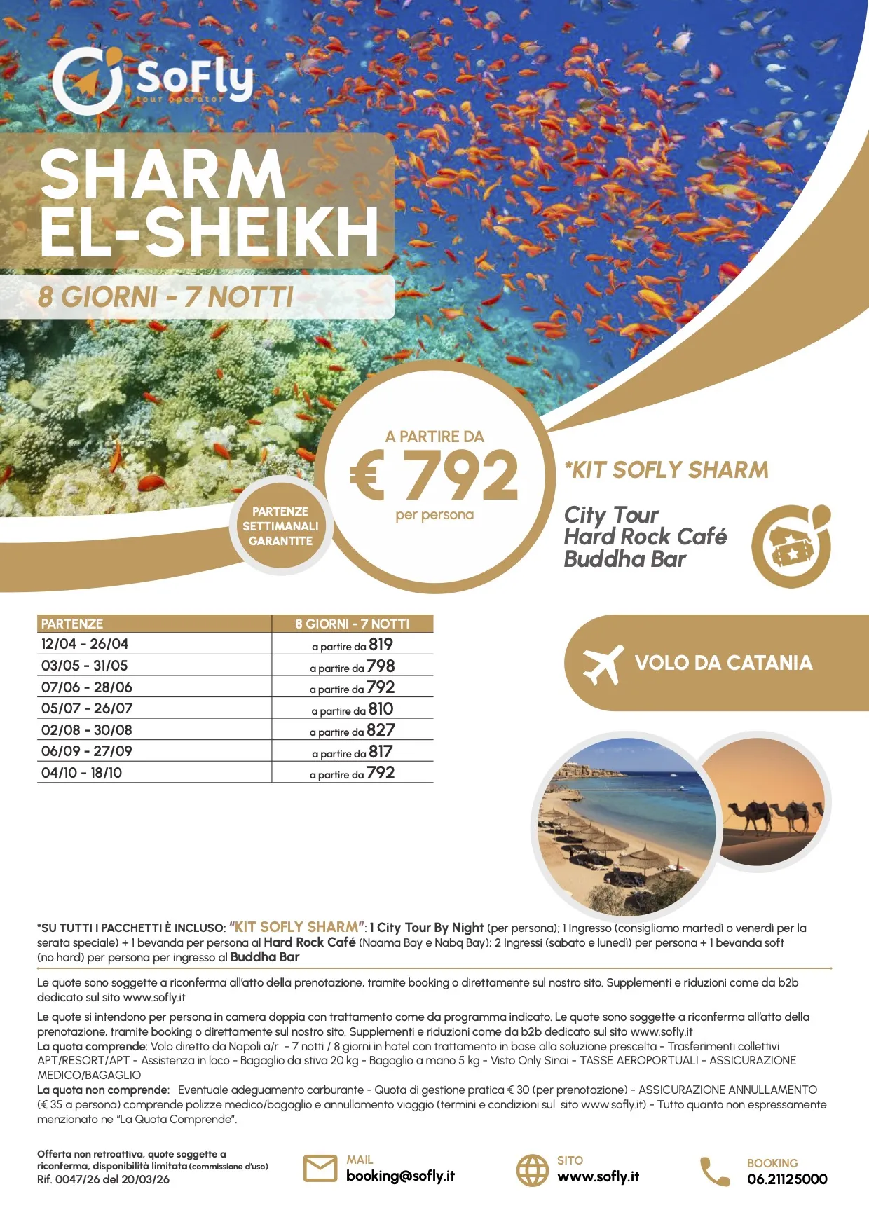 PACCHETTI SHARM EL SHEIKH CON VOLO DA CATANIA