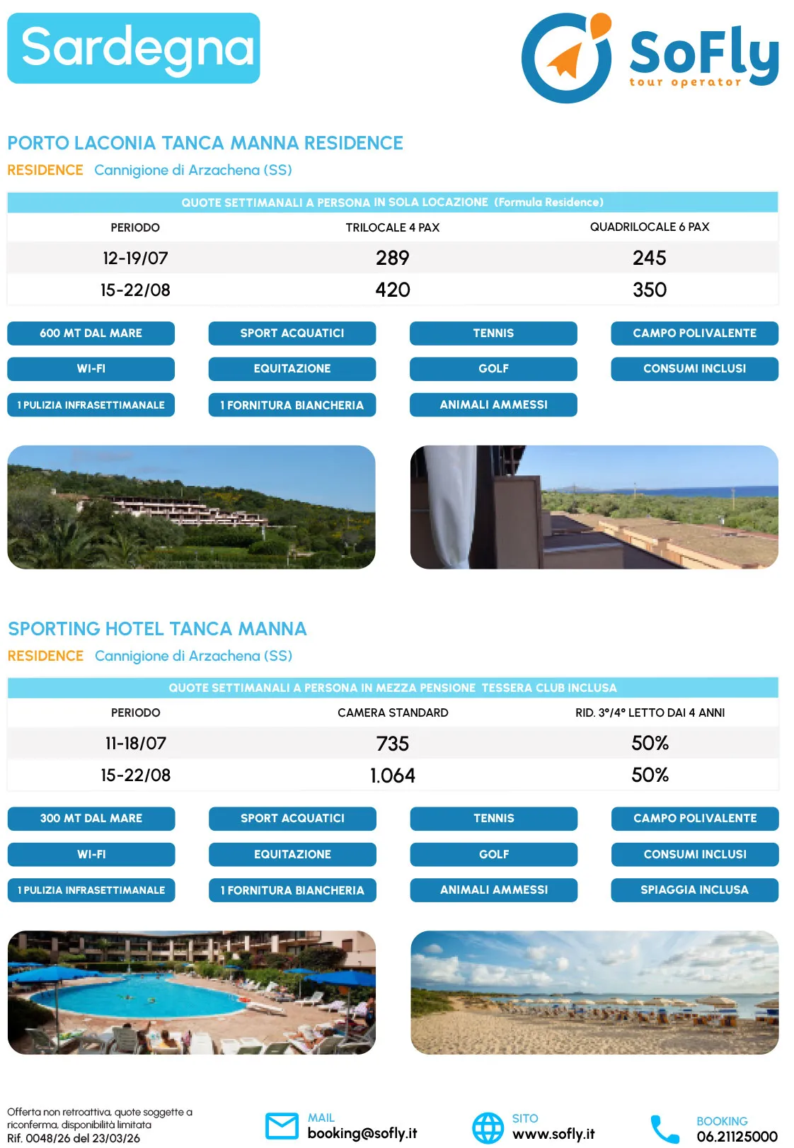 SPECIALE SARDEGNA ESTATE IN RESIDENCE