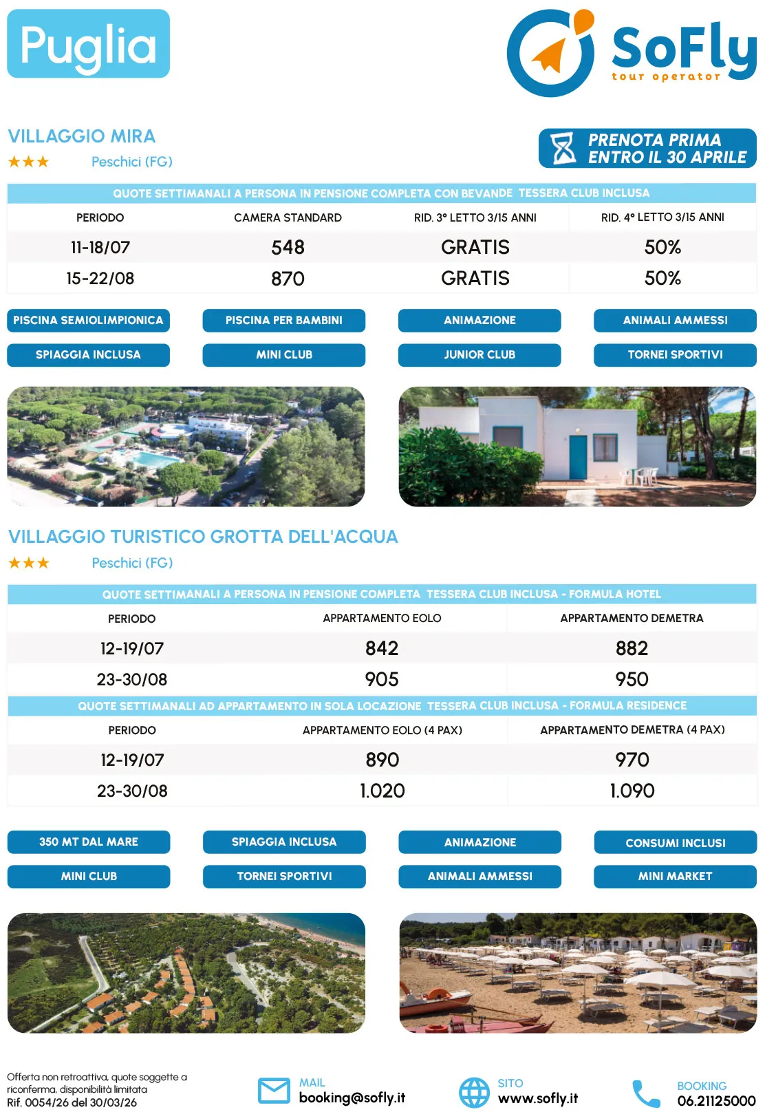 SPECIALE PUGLIA ESTATE IN VILLAGGIO E RESIDENCE